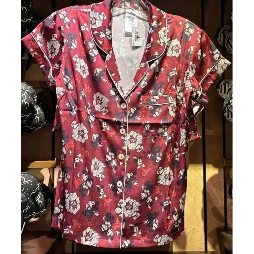 2024‎ Disney Parks Hollywood Studios Tower Of Terror Pajama Short Silky Set XL